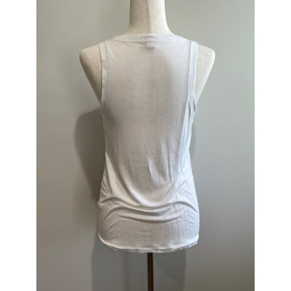 J.Crew Eyelet Lace Tank Top Womens S White Modal Cotton Blend Cottage Core - Picture 2 of 6